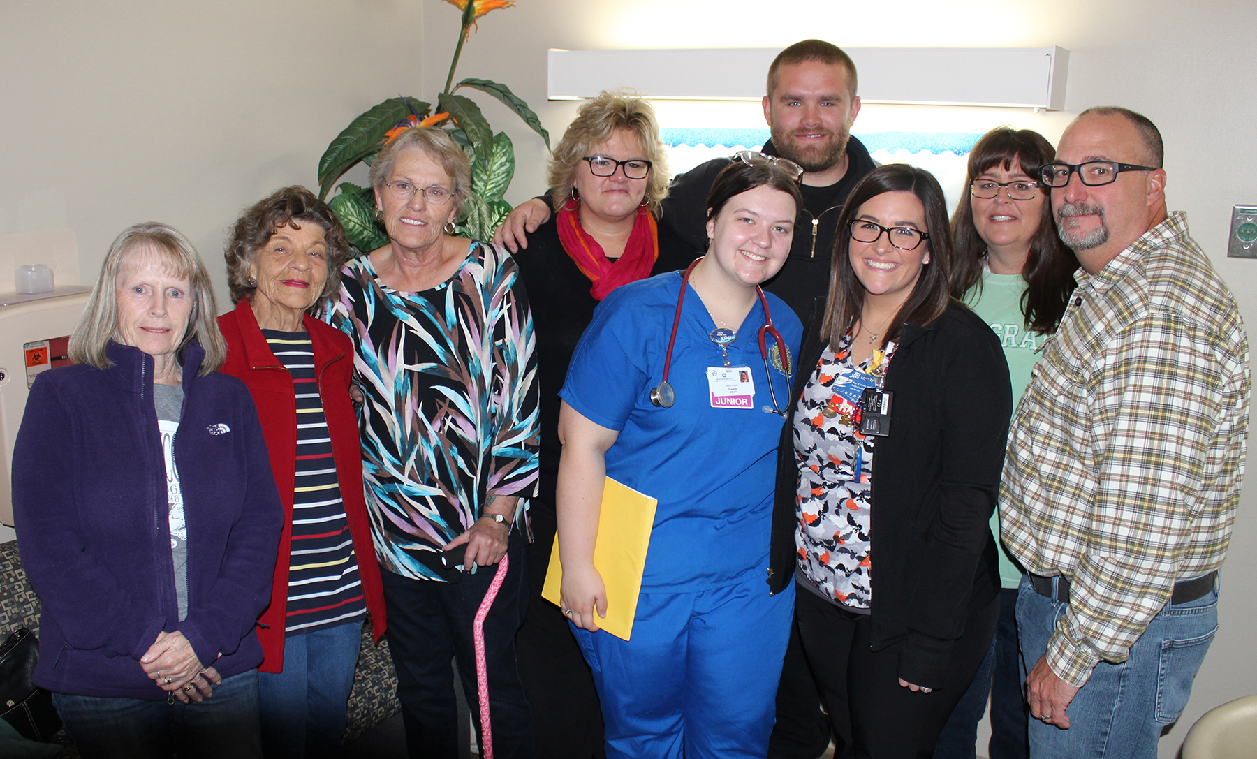 Melanie Stinnett, RN, with family