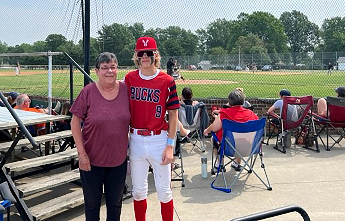 Nancy Knight enjoying her grandson's baseball game