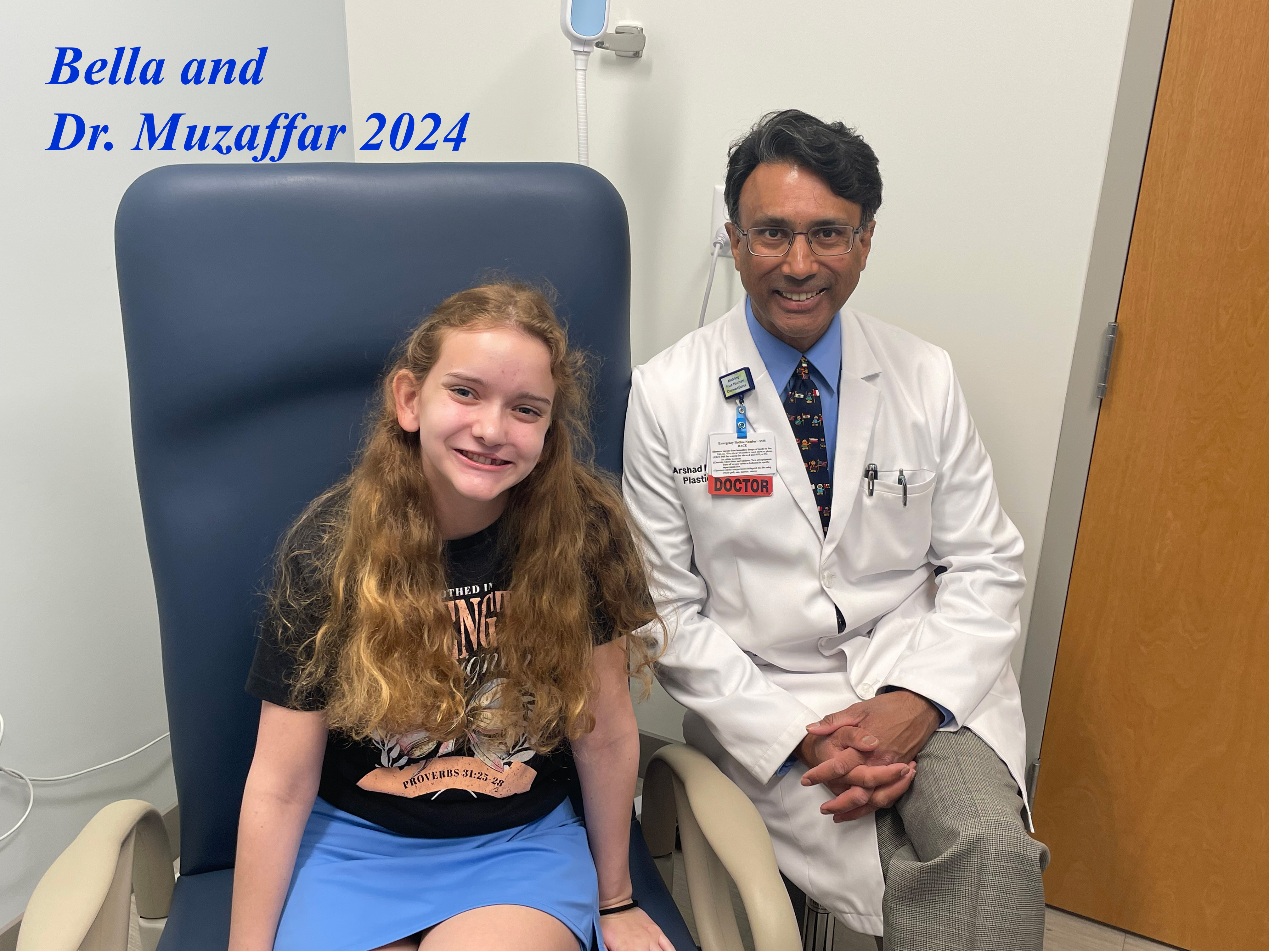 Bella Peterson and Dr Muzaffar Blessing Health System