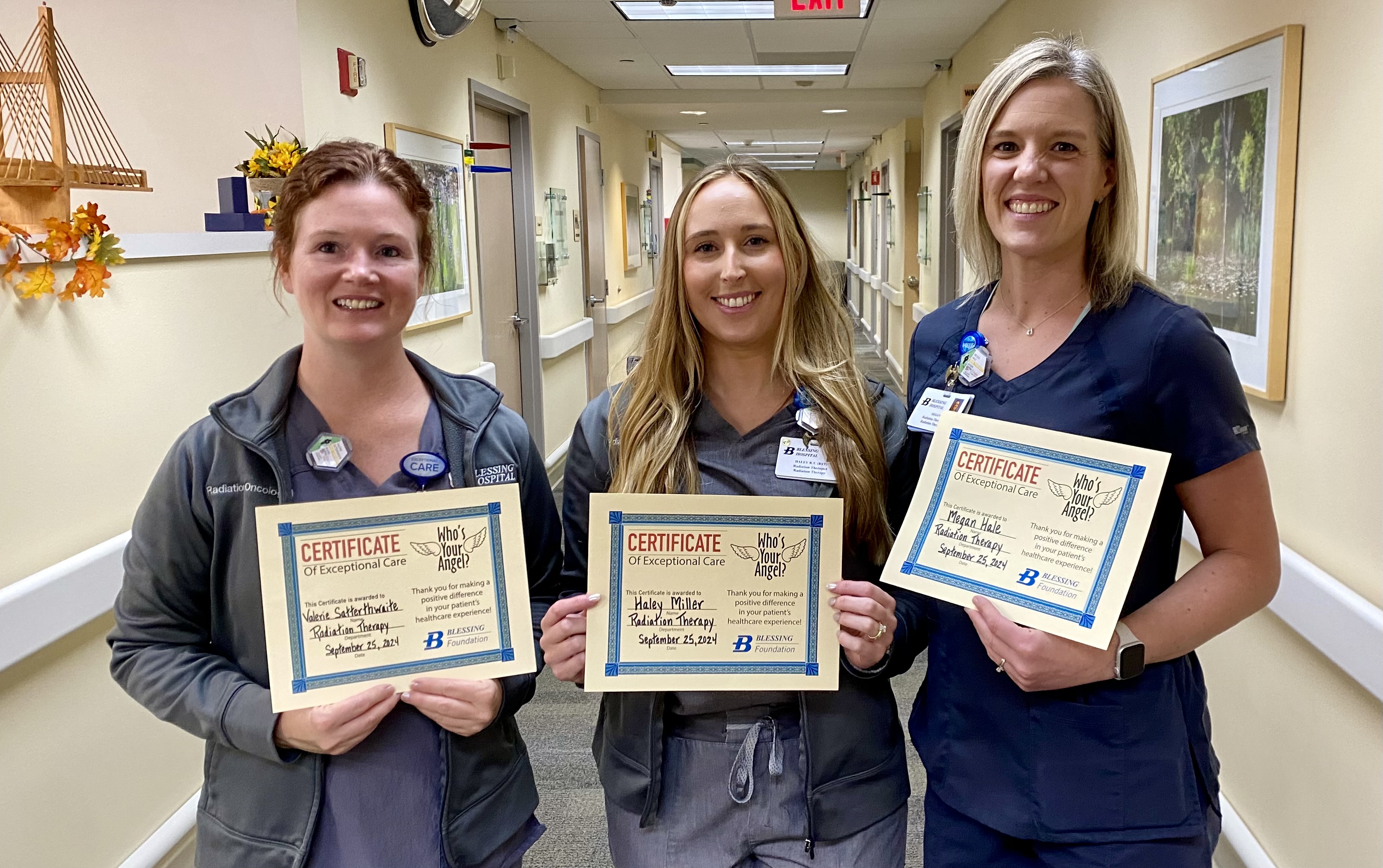 Valerie Satterthwaite, Haley Miller Pilkington, and Megan Hale