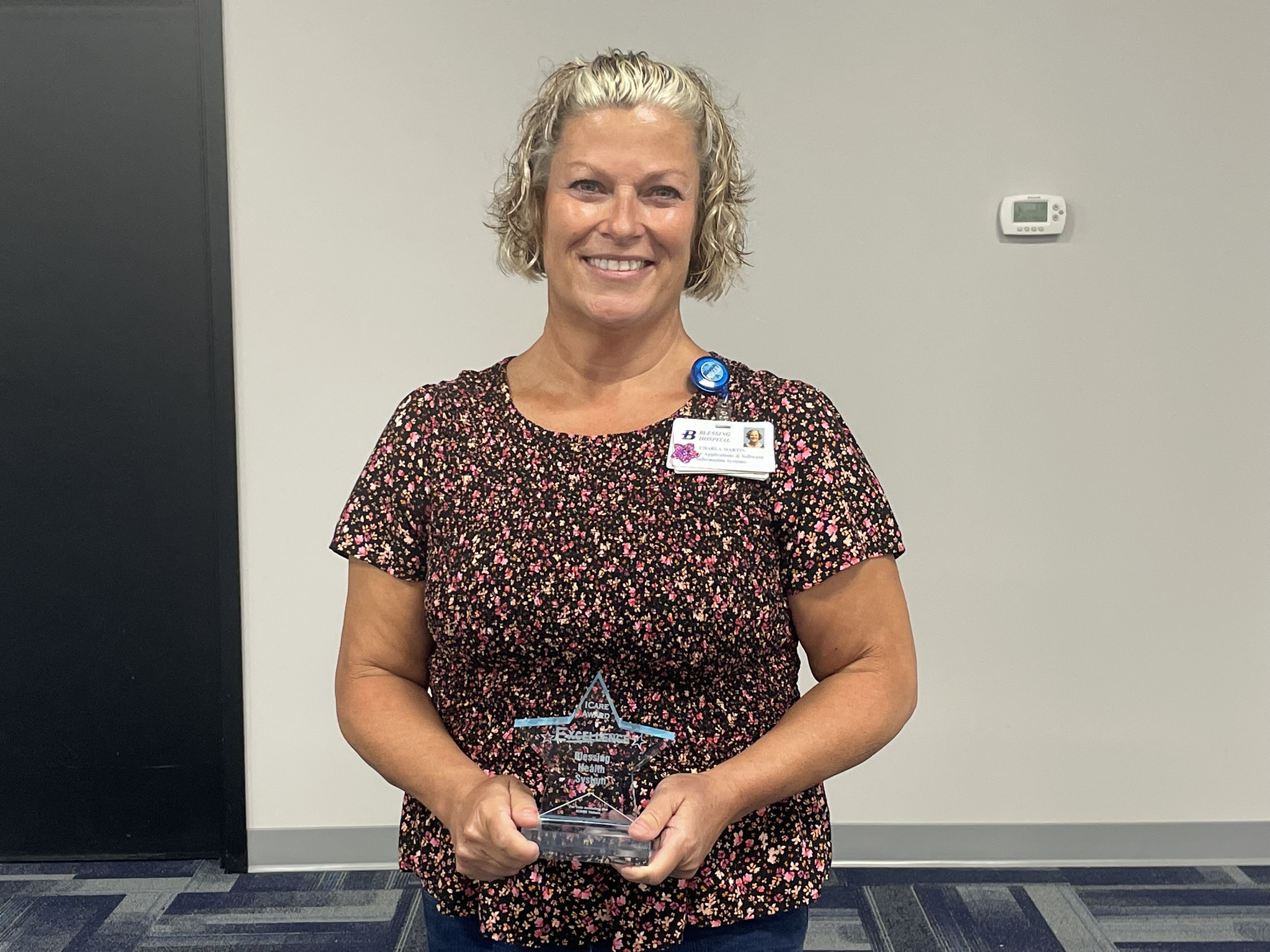 For Charla Martin, a commitment to supporting others has earned her Blessing Health System's ICARE Award for Excellence. 