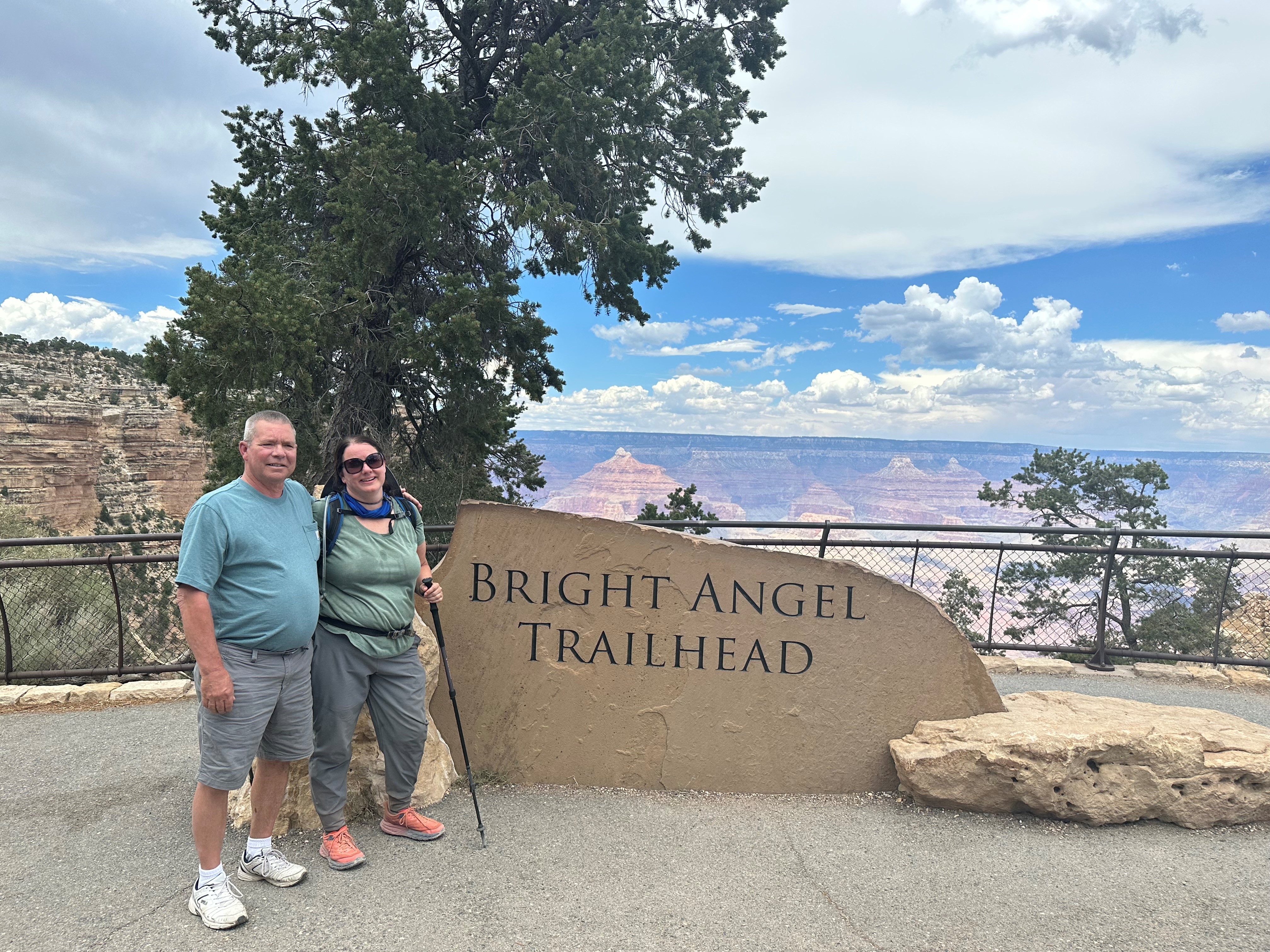 "Jessica at the end of Grand Canyon trek"