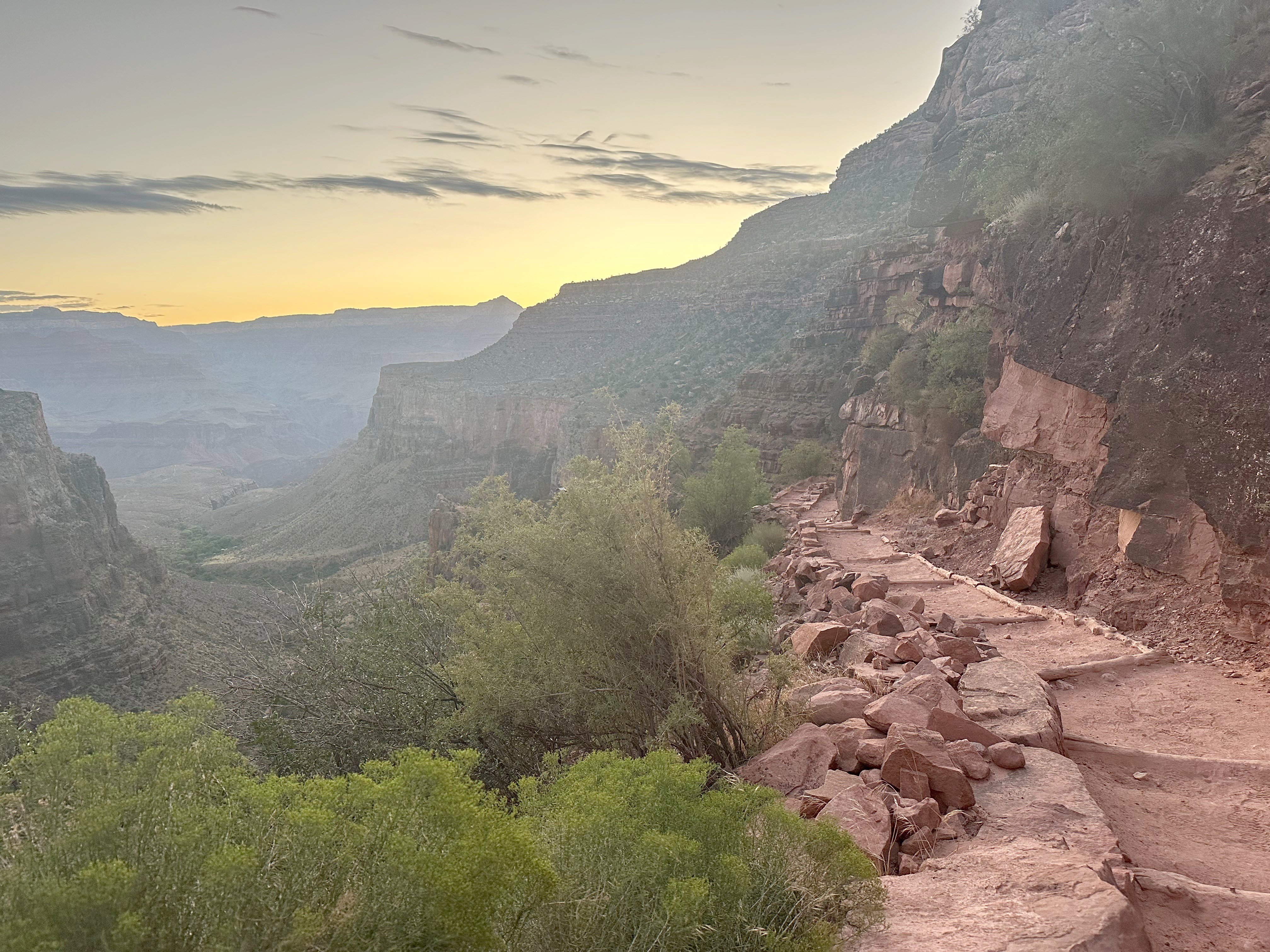 "Sunrise from Bright Angel Trail"