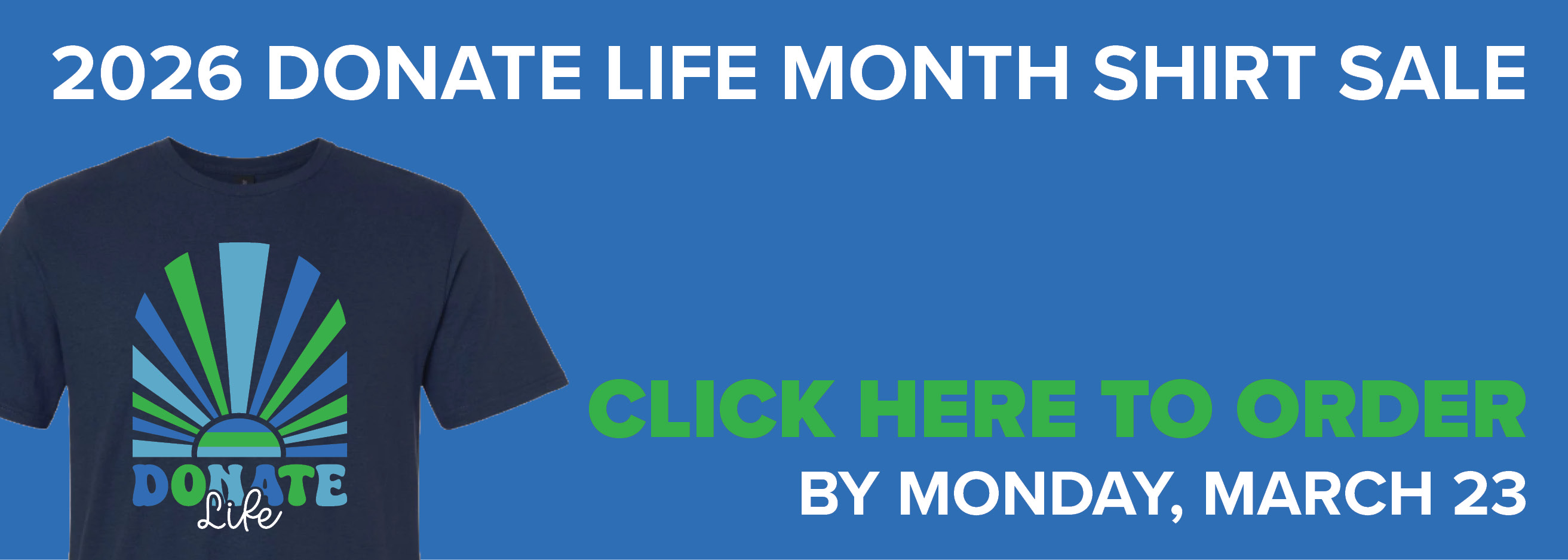 Donate Life Month Shirt Sale