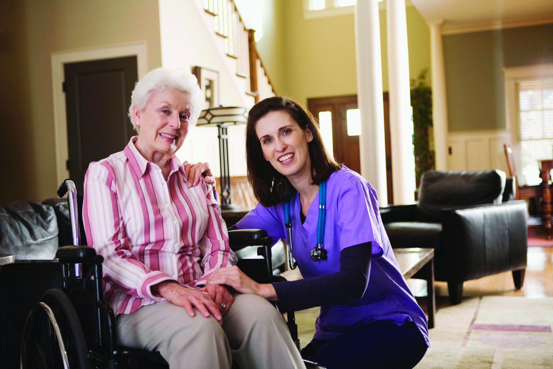 Nurse with Patient at Home